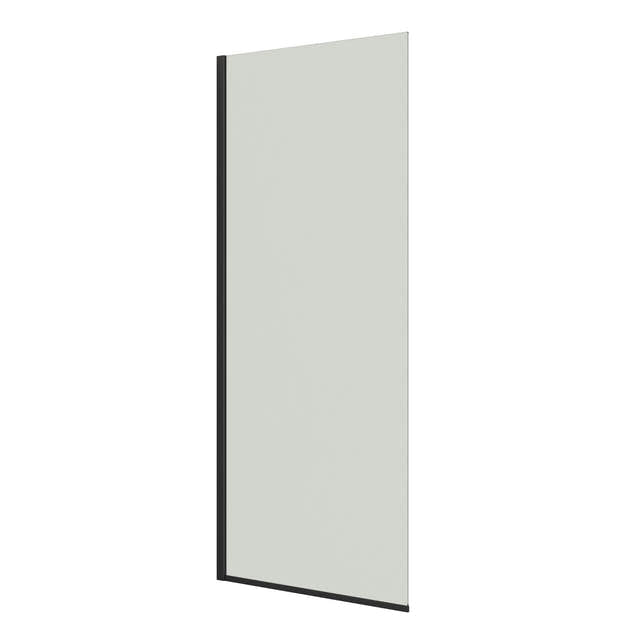 Dansani Match D Fastvegg Svart matt / 100cm / Klart glass Dansani Dusjvegg DA-D101-03