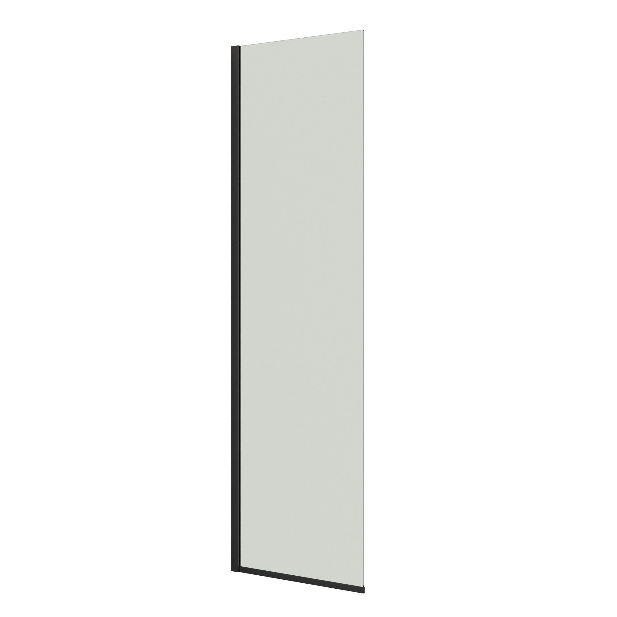 Dansani Match D Fastvegg Svart matt / 50cm / Klart glass Dansani Dusjvegg DA-D51-03