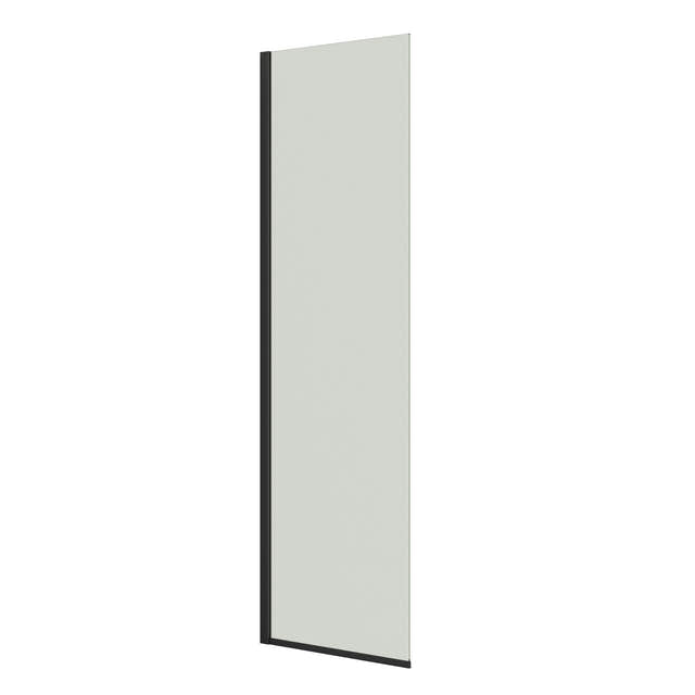 Dansani Match D Fastvegg Svart matt / 50cm / Klart glass Dansani Dusjvegg DA-D51-03