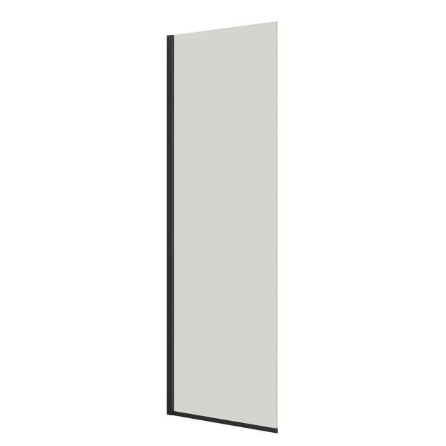 Dansani Match D Fastvegg Svart matt / 80cm / Klart glass Dansani Dusjvegg DA-D81-03