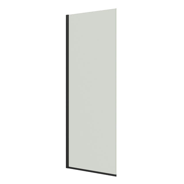 Dansani Match D Fastvegg Svart matt / 90cm / Klart glass Dansani Dusjvegg DA-D91-03