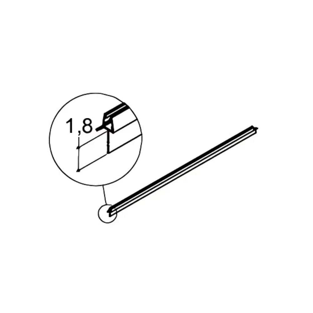 Dansani Match Drypplist H18mm til rett dør - 1 stk Dansani Reservedel dusj