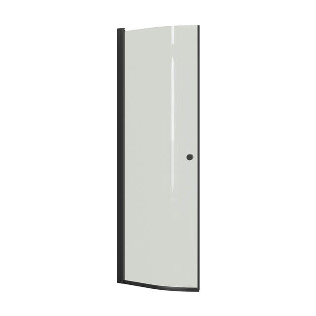 Dansani Match E Halvrund Dusjdør Svart matt / 80cm / Klart glass Dansani Dusjdør DA-E81-03