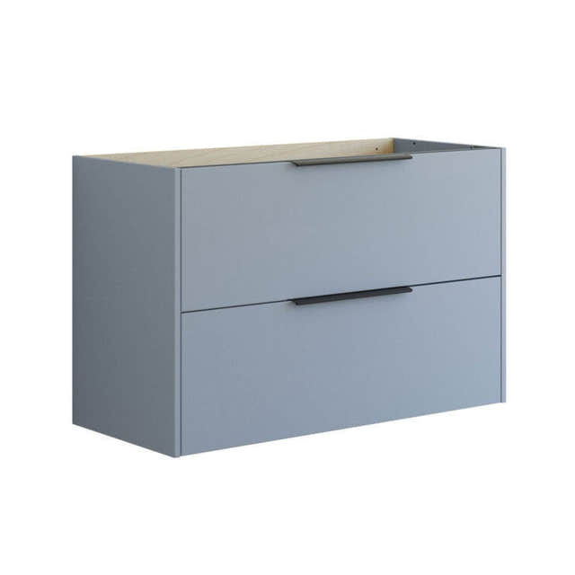 Dansani Mido+ Classic Glatt Servantskap 2 Skuff Lyseblå matt / 100cm Dansani Servantskap DA-N29-1016