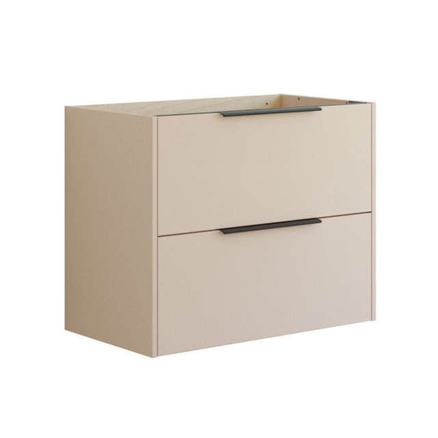 Dansani Mido+ Classic Glatt Servantskap 2 Skuff Sand matt / 80cm Dansani Servantskap DA-N28-1034