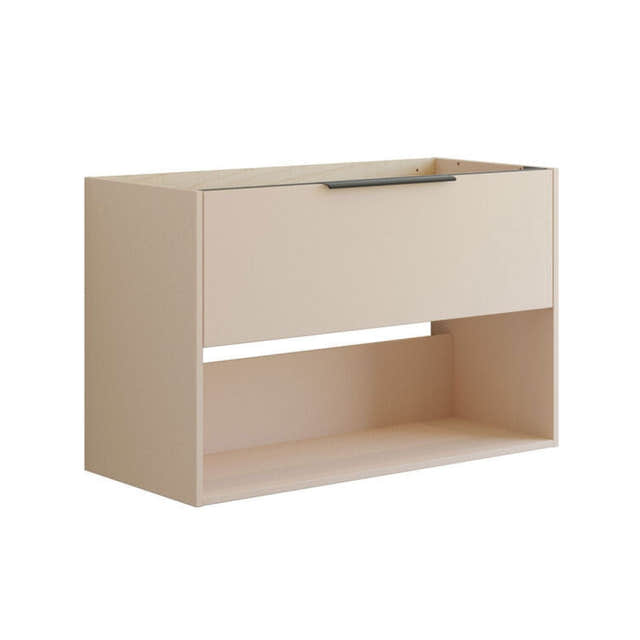 Dansani Mido+ Classic Glatt Servantskap Med skuff og åpent rom Sand matt / 100cm Dansani Servantskap DA-N26-1034