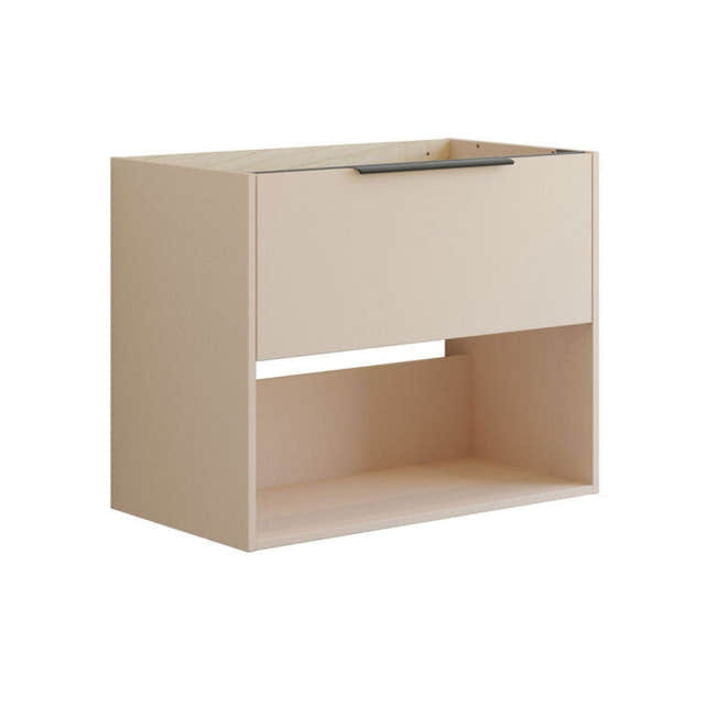 Dansani Mido+ Classic Glatt Servantskap Med skuff og åpent rom Sand matt / 80cm Dansani Servantskap DA-N25-1034