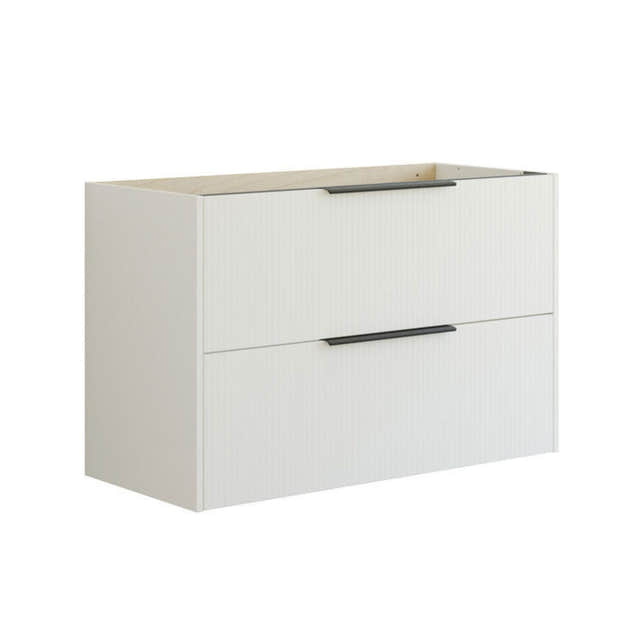 Dansani Mido+ Classic Stripet Servantskap 2 Skuff Hvit matt / 100cm Dansani Servantskap DA-N29-N010