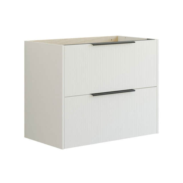 Dansani Mido+ Classic Stripet Servantskap 2 Skuff Hvit matt / 80cm Dansani Servantskap DA-N28-N010