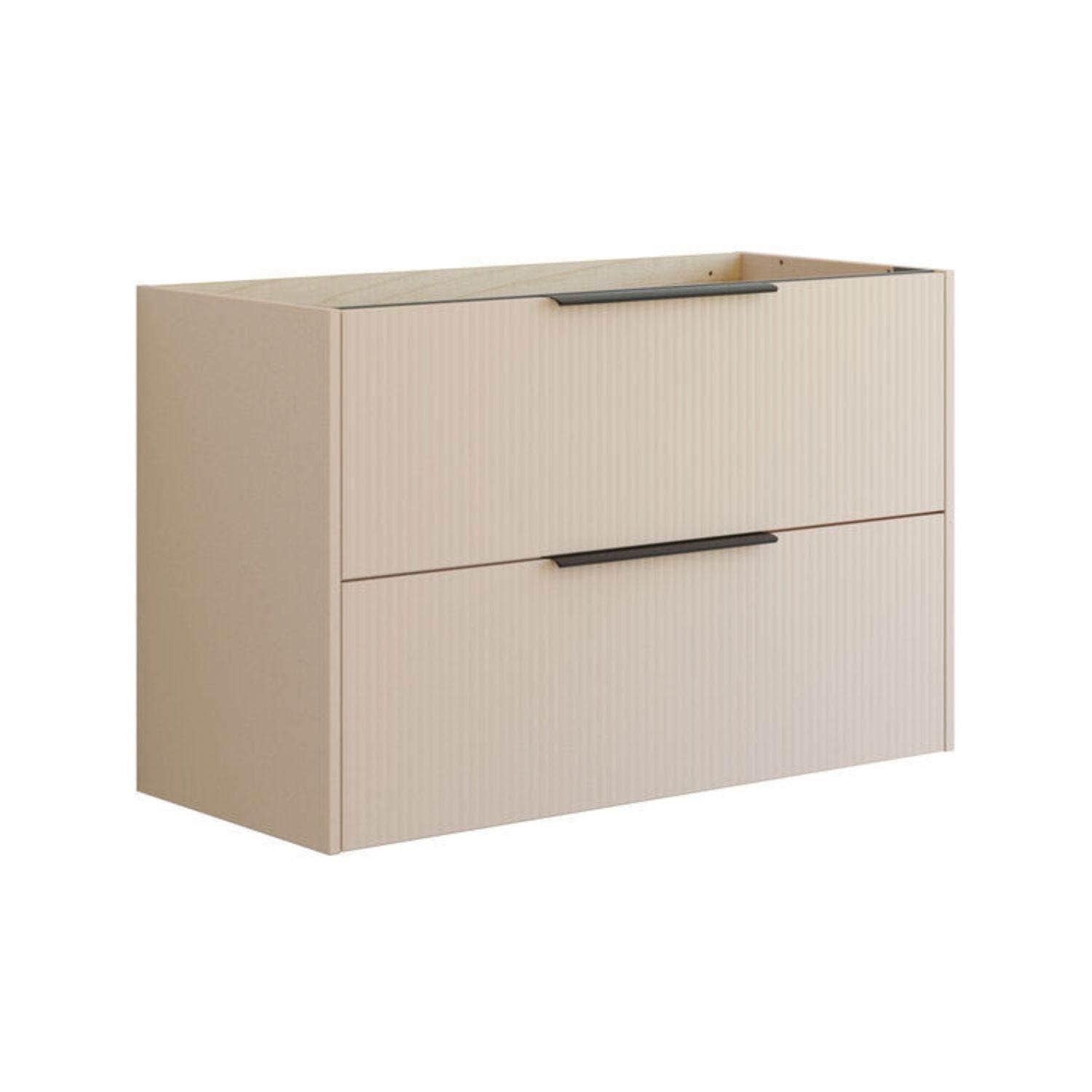 Dansani Mido+ Classic Stripet Servantskap 2 Skuff Sand matt / 100cm Dansani Servantskap DA-N29-N034
