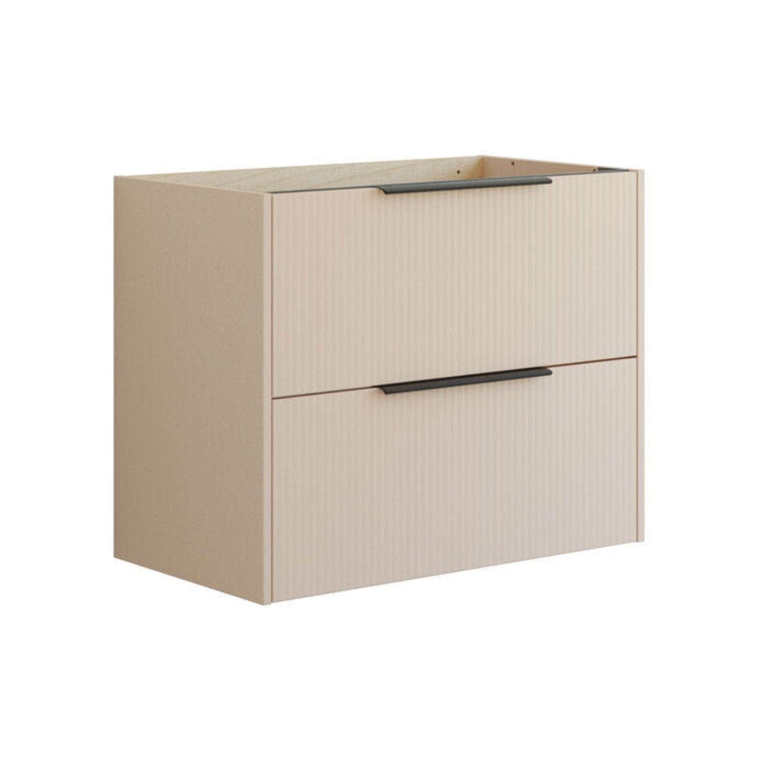 Dansani Mido+ Classic Stripet Servantskap 2 Skuff Sand matt / 80cm Dansani Servantskap DA-N28-N034