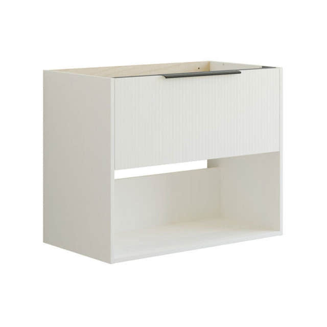 Dansani Mido+ Classic Stripet Servantskap Med skuff og åpent rom Hvit matt / 80cm Dansani Servantskap DA-N25-N010