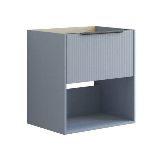 Dansani Mido+ Classic Stripet Servantskap Med skuff og åpent rom Lyseblå matt / 60cm Dansani Servantskap DA-N24-N016