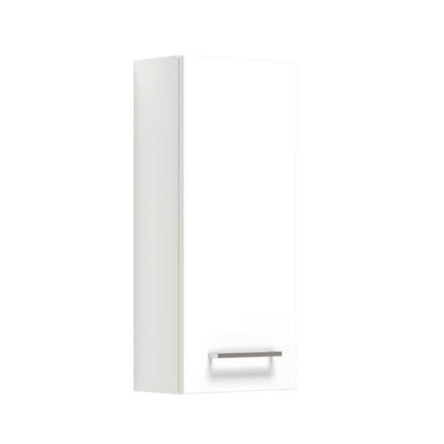 Dansani Mido+ Glatt Overskap 1 dør B30xH70xD19cm Hvit høyglans / Høyre hengslet Dansani Sideskap bad DA-P27-1112