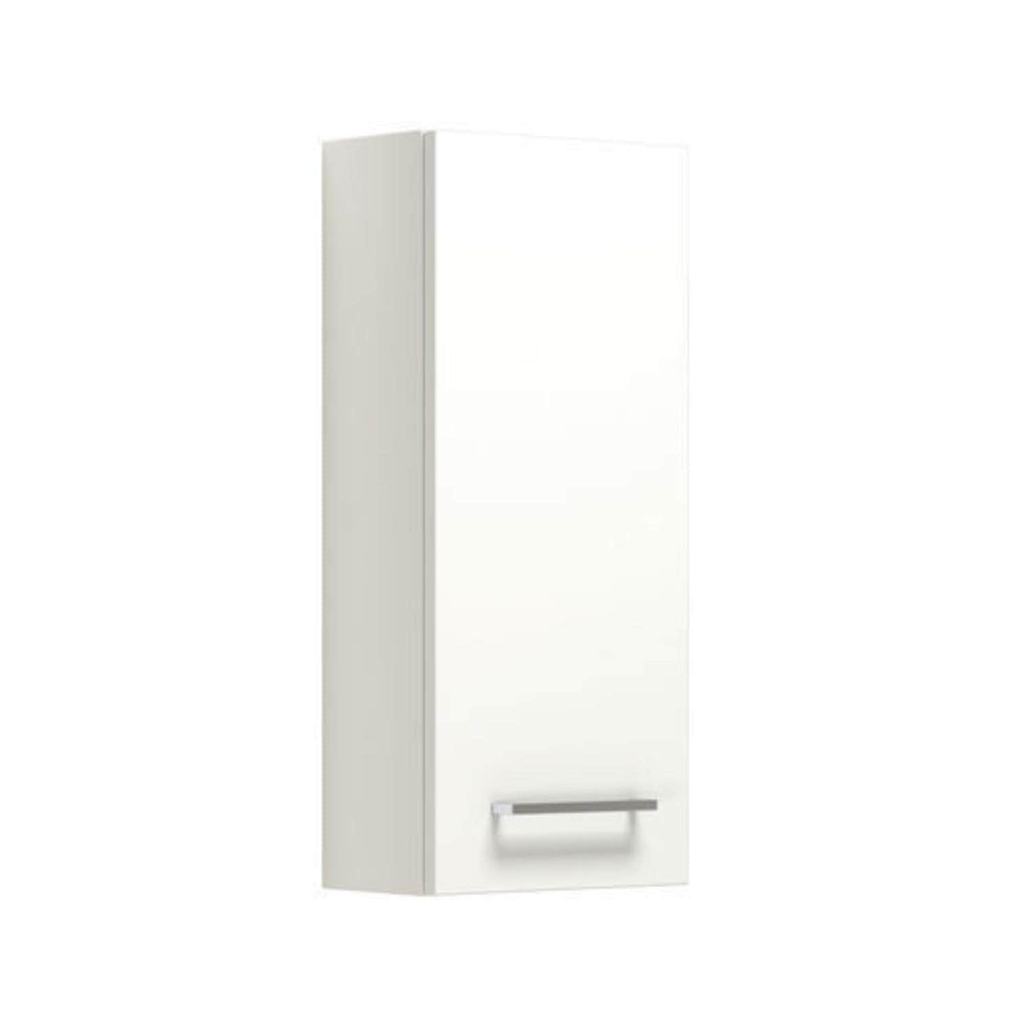 Dansani Mido+ Glatt Overskap 1 dør B30xH70xD19cm Hvit matt / Høyre hengslet Dansani Sideskap bad DA-P27-1110