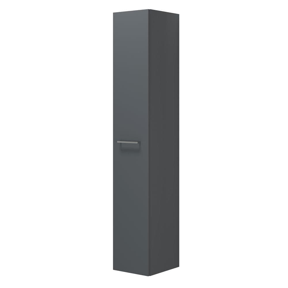 Dansani Mido+ Høyskap 1 dør B30-40xD35xH172,8cm Grå matt / 30cm / Venstre Dansani Høyskap bad DA-P19-1203