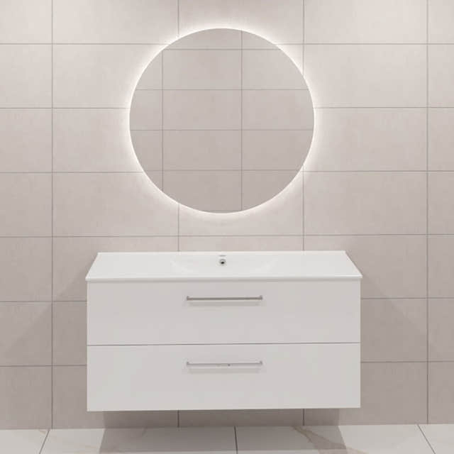 Dansani Mido+ Møbelpakke Servantskap med servant Hvit matt / 120cm / Corona rundt Dansani Møbelpakke bad BUN-MMA-2610-C
