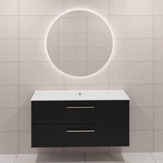 Dansani Mido+ Møbelpakke Servantskap med servant Svart struktur / 120cm / Corona rundt Dansani Møbelpakke bad BUN-MMA-2629-C