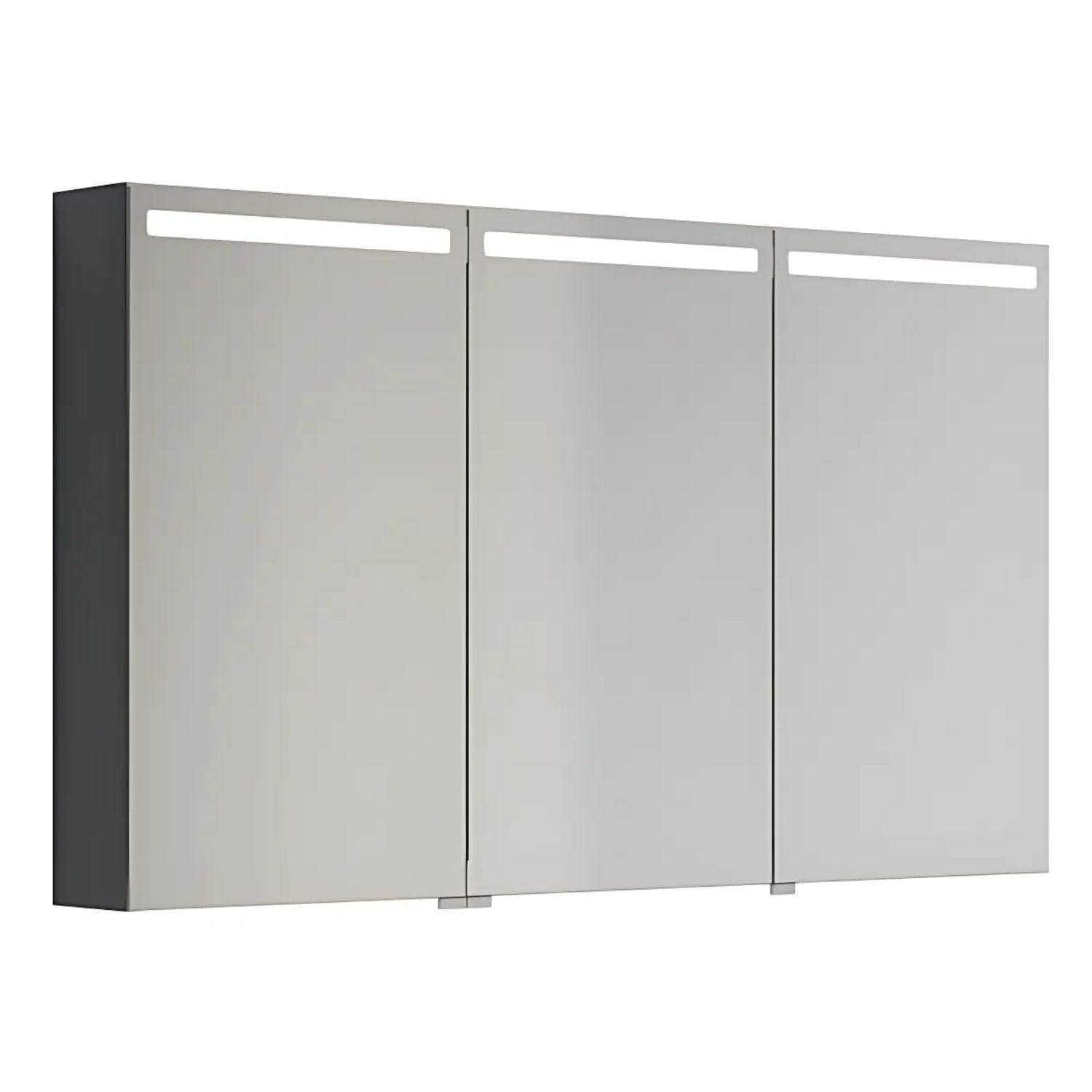 Dansani Mido+ Top Speilskap LED B50-120xH70,4cm Grå matt / 120 cm 3 dører Dansani Speilskap DA-S513-103