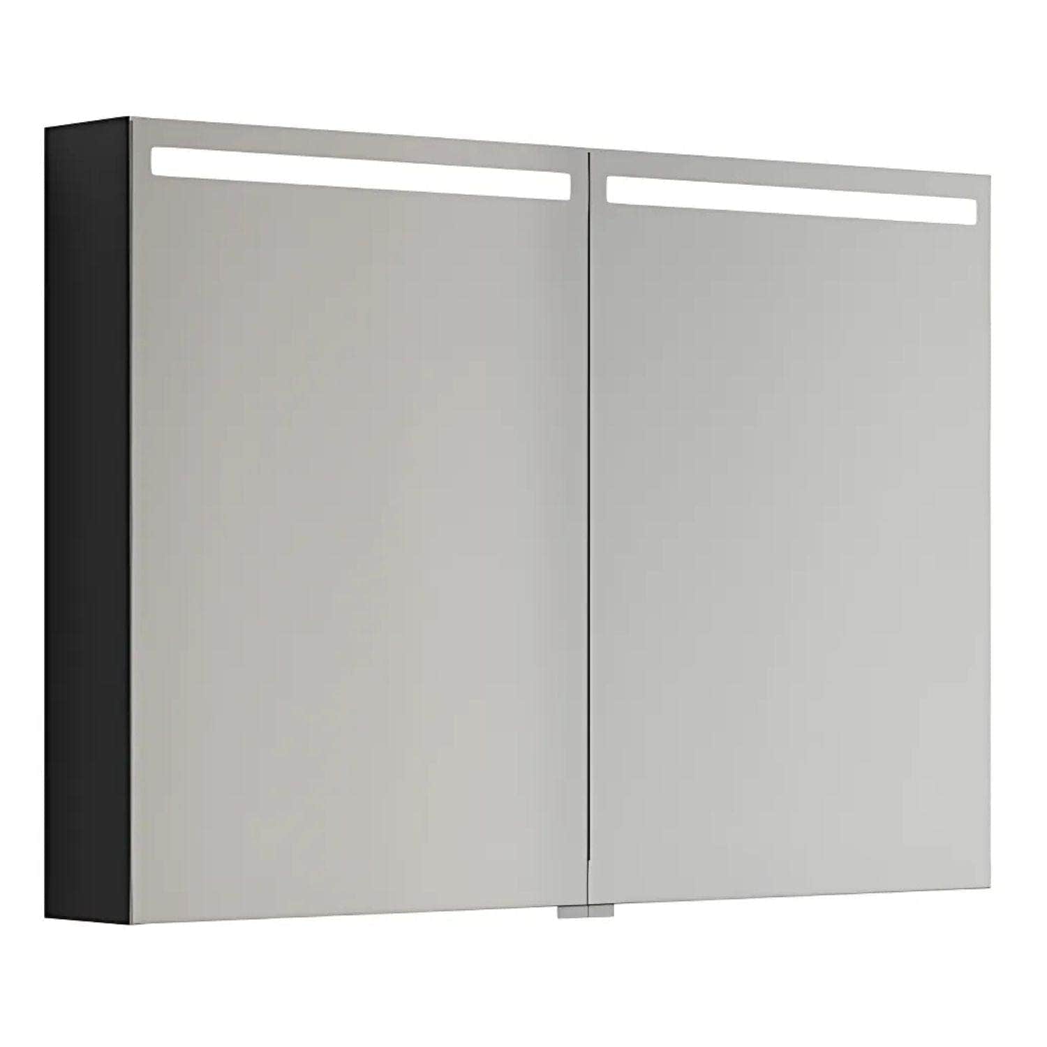Dansani Mido+ Top Speilskap LED B50-120xH70,4cm Svart struktur / 100cm Dansani Speilskap DA-S510-129