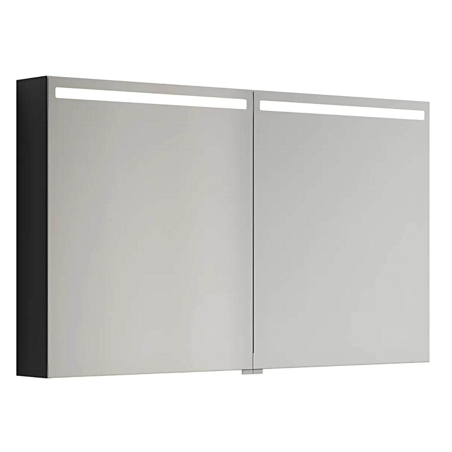 Dansani Mido+ Top Speilskap LED B50-120xH70,4cm Svart struktur / 120cm Dansani Speilskap DA-S512-129