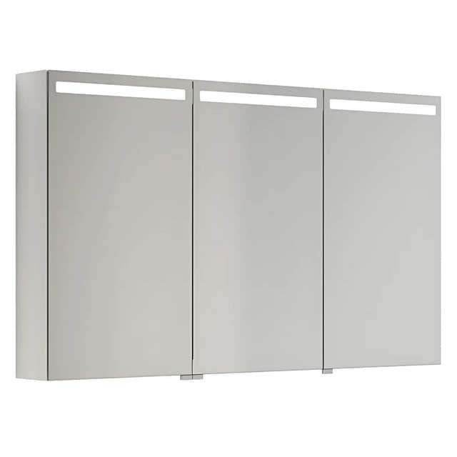 Dansani Mido+ Top Speilskap LED Hvit høyglans / 120 cm 3 dører Dansani Speilskap DA-S513-112