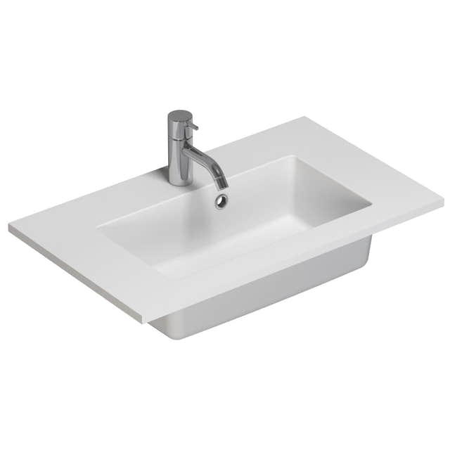 Dansani Mini Minore Servant B40-80xH1,5xD35,5cm Hvit matt / 60cm / Ja Dansani Baderomsservant DA-337206203