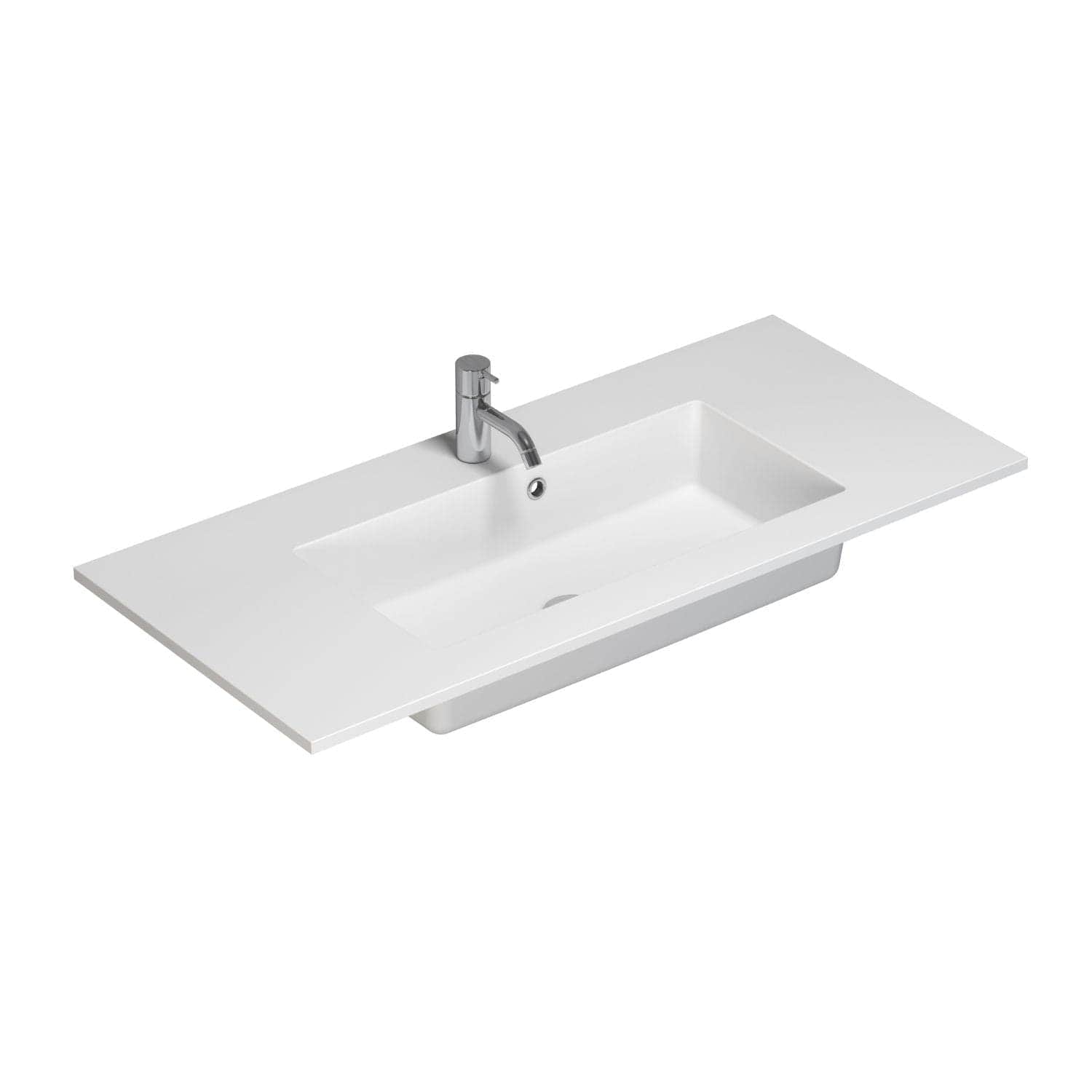 Dansani Minore Servant B60-120xH1,5xD45,5cm Hvit matt / 100cm / Ja Dansani Baderomsservant DA-337110003