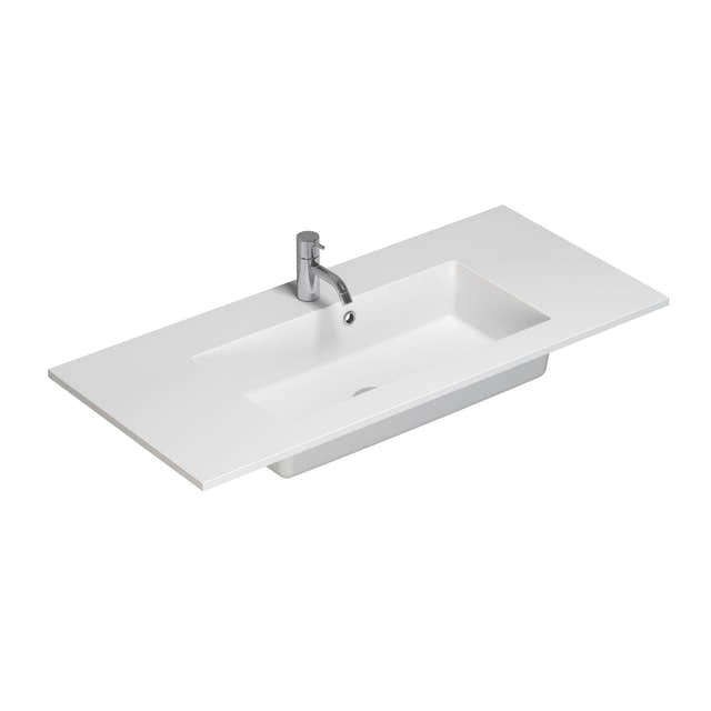 Dansani Minore Servant B60-120xH1,5xD45,5cm Hvit matt / 100cm / Ja Dansani Baderomsservant DA-337110003