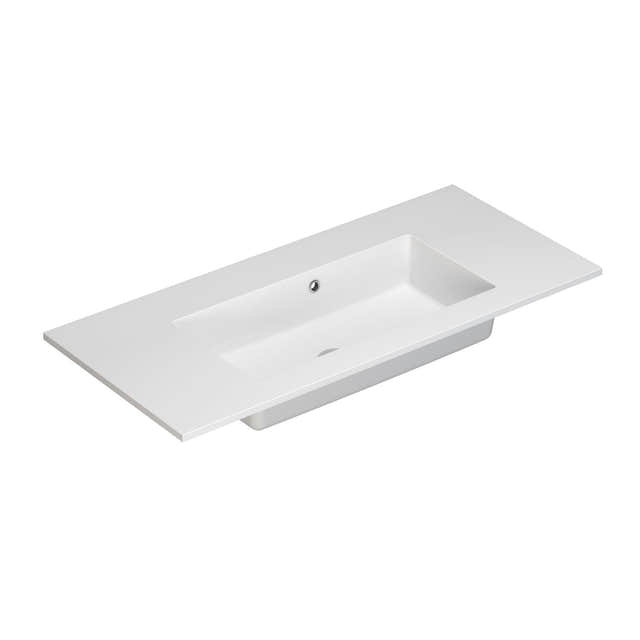 Dansani Minore Servant B60-120xH1,5xD45,5cm Hvit matt / 100cm / Nei Dansani Baderomsservant DA-337110103