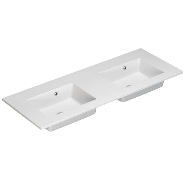 Dansani Minore Servant B60-120xH1,5xD45,5cm Hvit matt / 120cm dobbel / Nei Dansani Baderomsservant DA-337112303