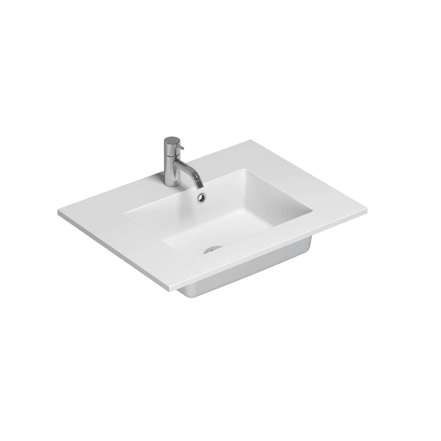 Dansani Minore Servant B60-120xH1,5xD45,5cm Hvit matt / 60cm / Ja Dansani Baderomsservant DA-337106003