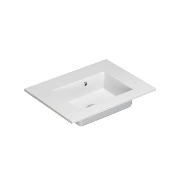 Dansani Minore Servant B60-120xH1,5xD45,5cm Hvit matt / 60cm / Nei Dansani Baderomsservant DA-337106103