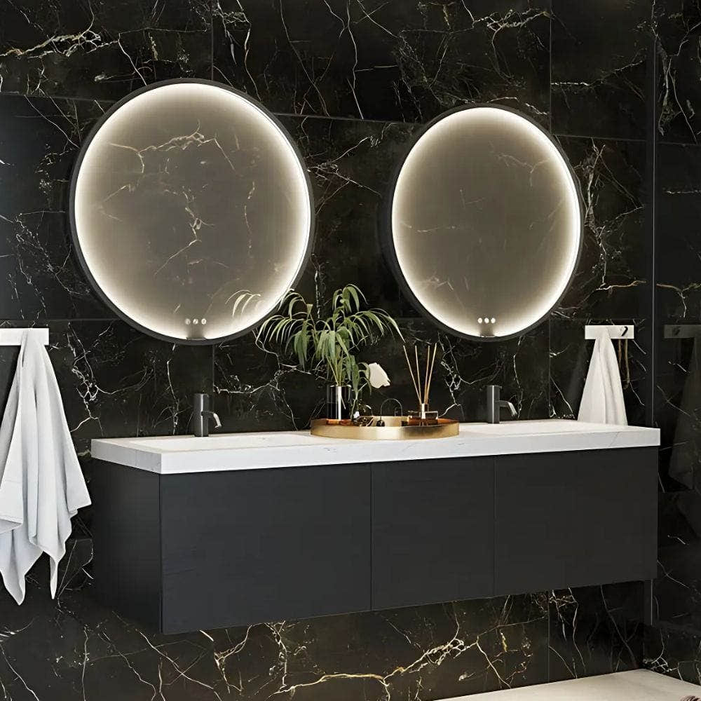 Dansani Moon Rundt Rammespeil LED lys Ø75/90cm Dansani Baderomsspeil