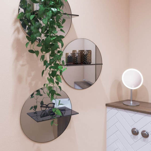 Dansani Present Speil med glass hylle 40cm Dansani Baderomsspeil DA-96040
