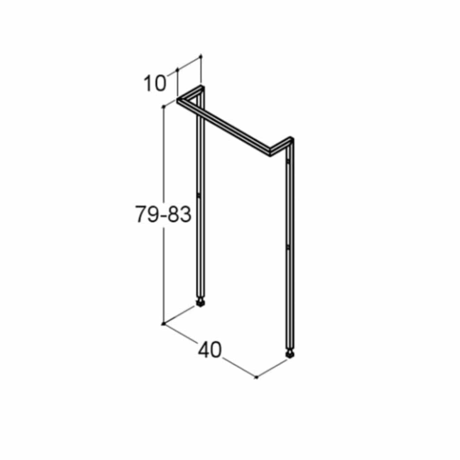Dansani Refined møbelben med Håndkleholder 80x40x10cm Svart Dansani Håndklestativ DA-843200000