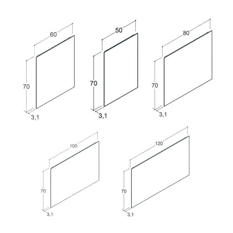 Dansani Select Baderomspeil B50-120xH70cm Dansani Baderomsspeil