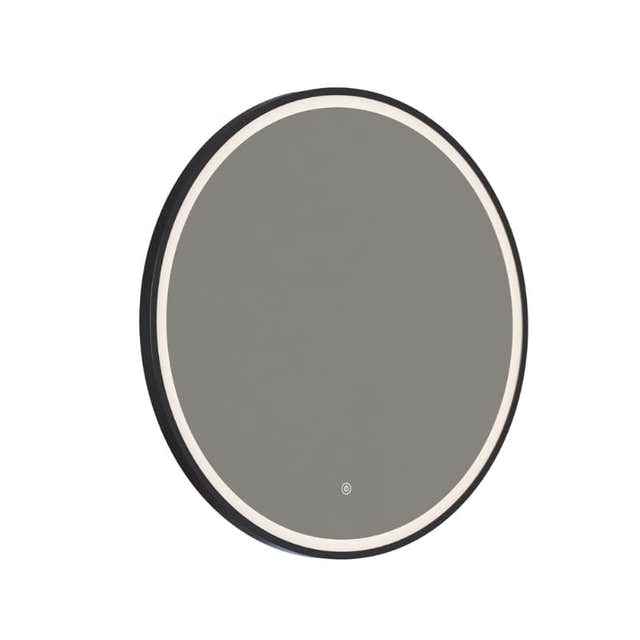 Dansani SHINE rundt speil med lys (ramme) Svart / 60cm Dansani Baderomsspeil DA-94760