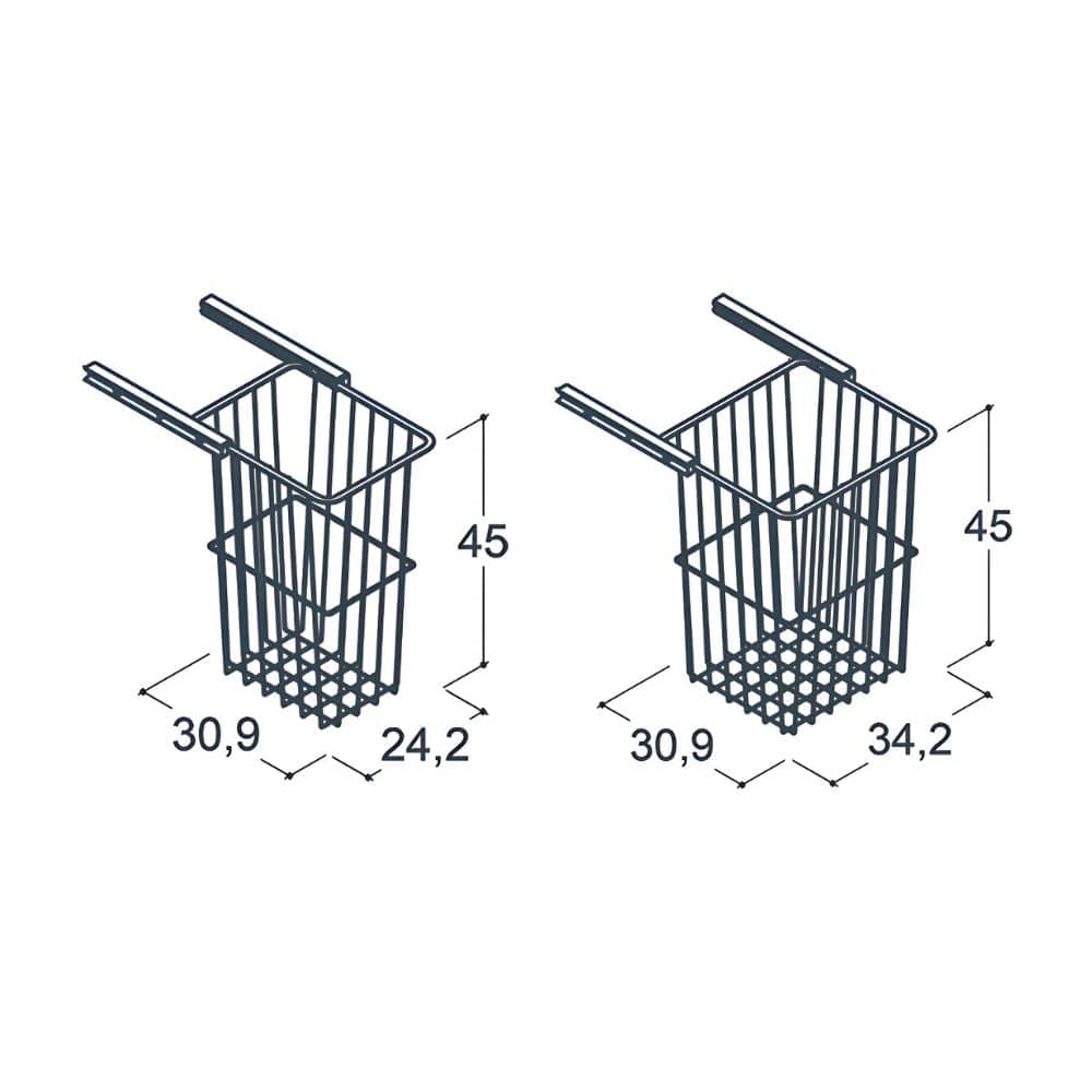 Dansani Skittentøykurv for høyskap B30-40cm, inkl skinner Dansani Tilbehør møbler