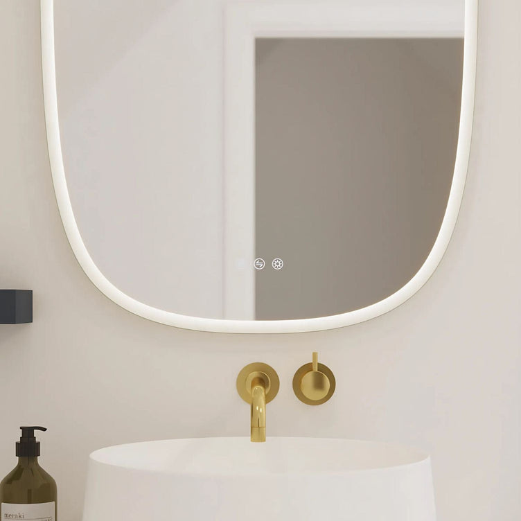 Dansani SQUIRCLE ellipse speil med lys og lysstyring (backlight)