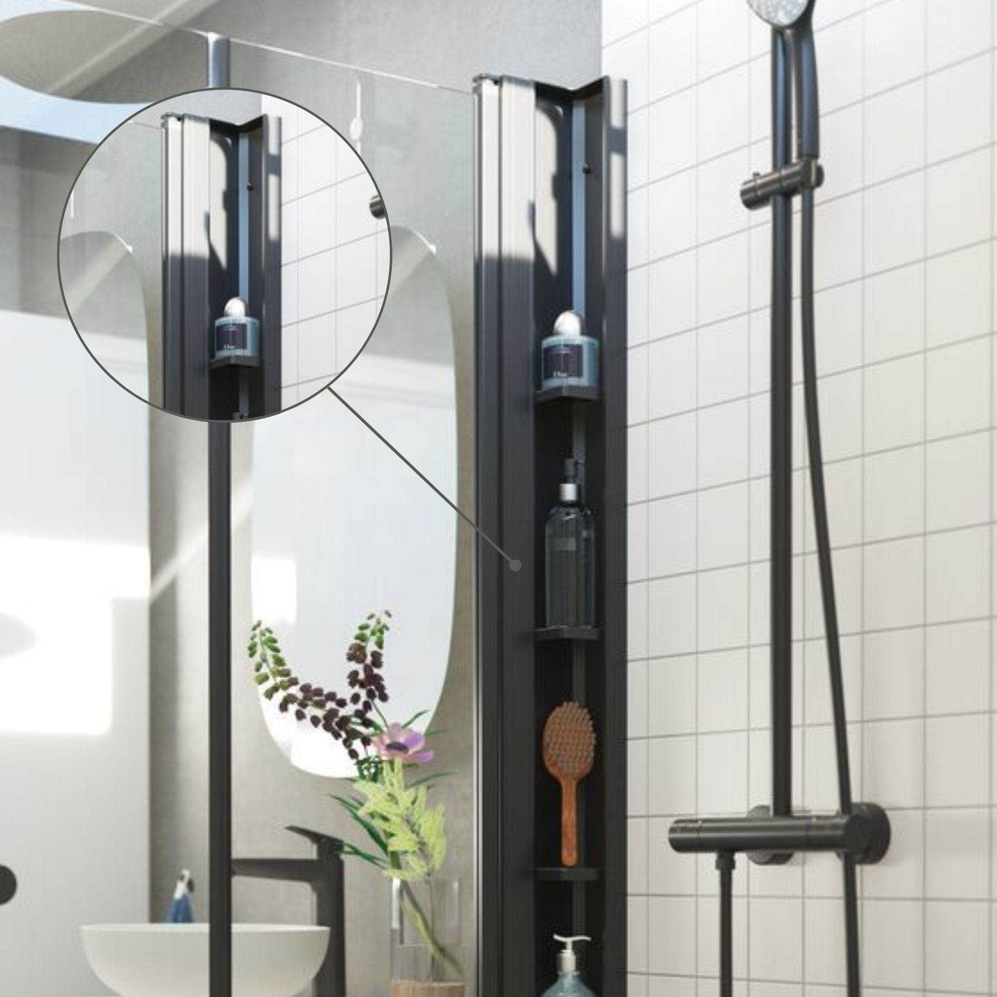 Dansani Tower Dusjoppbevaring 5 hyller Svart Dansani Dusjhylle DA-1603570