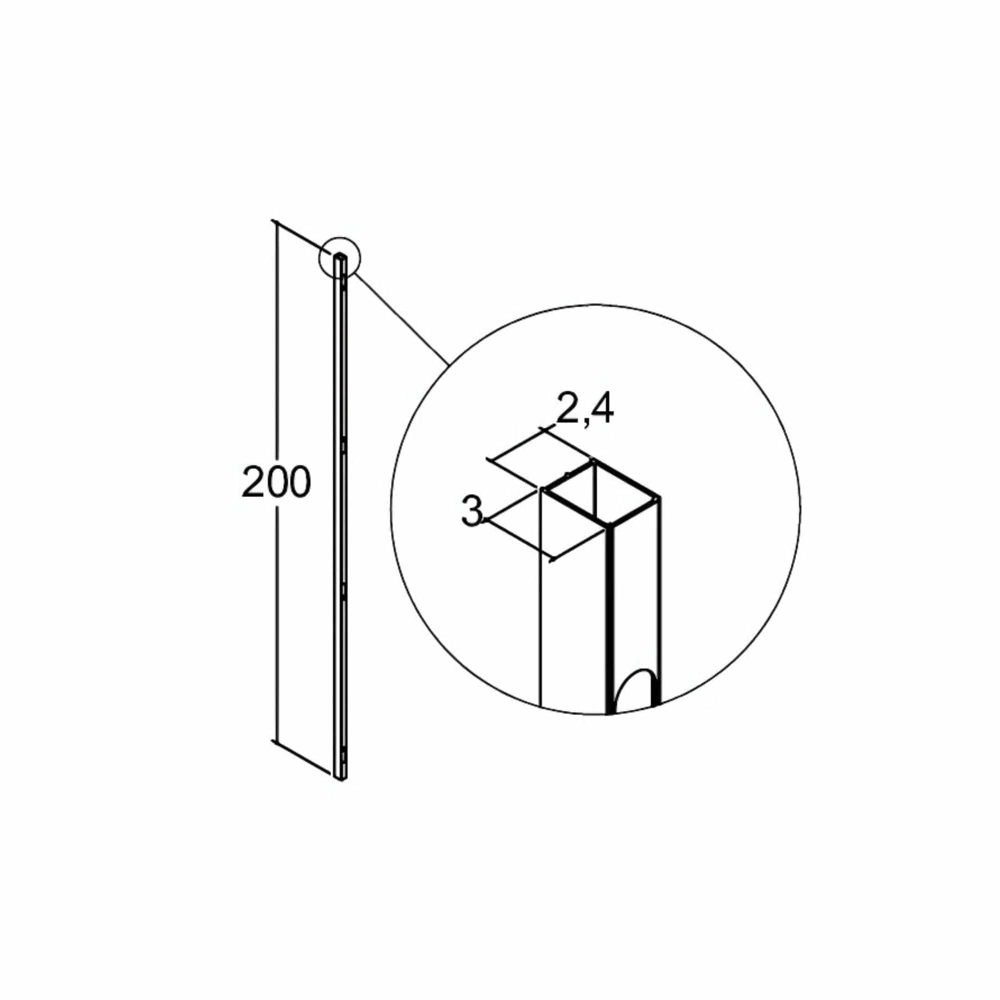 Dansani XXL Avstandsprofil +30mm Sateng Dansani Veggprofil DA-1600700