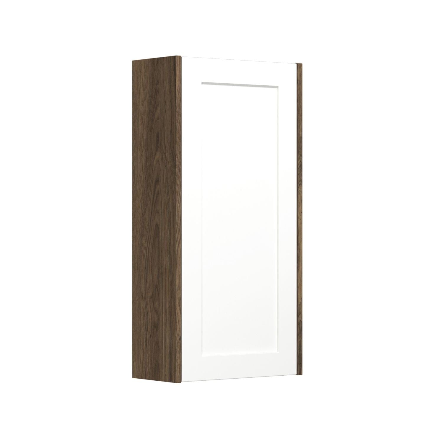 Dansani You Overskap 1 dør B40xH80xD19cm - Ramme Brun eik/NCS farge / Høyre Dansani Sideskap bad DA-V49-3193