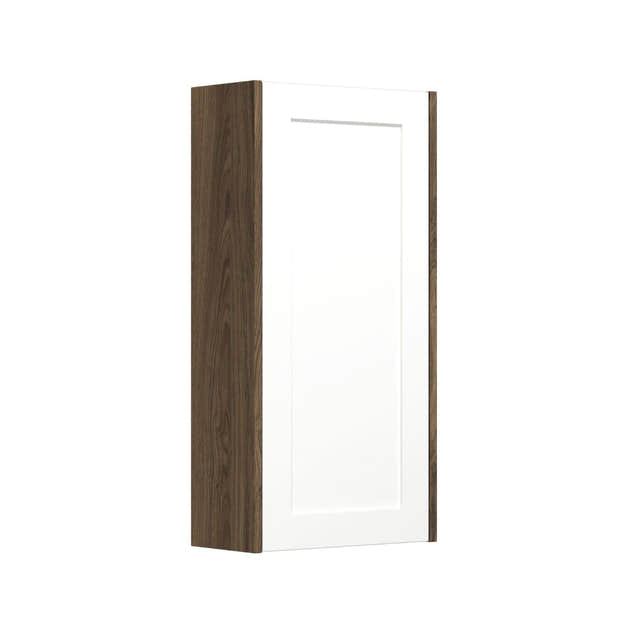 Dansani You Overskap 1 dør B40xH80xD19cm - Ramme Brun eik/NCS farge / Høyre Dansani Sideskap bad DA-V49-3193