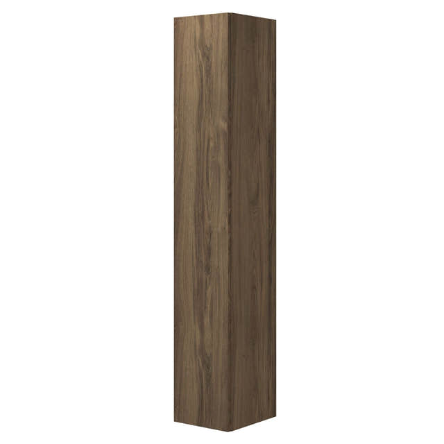 Dansani You Urban Glatt Høyskap Slim 1 dør Brun eik / 30cm / Venstre hengslet Dansani Høyskap bad DA-V53-1252