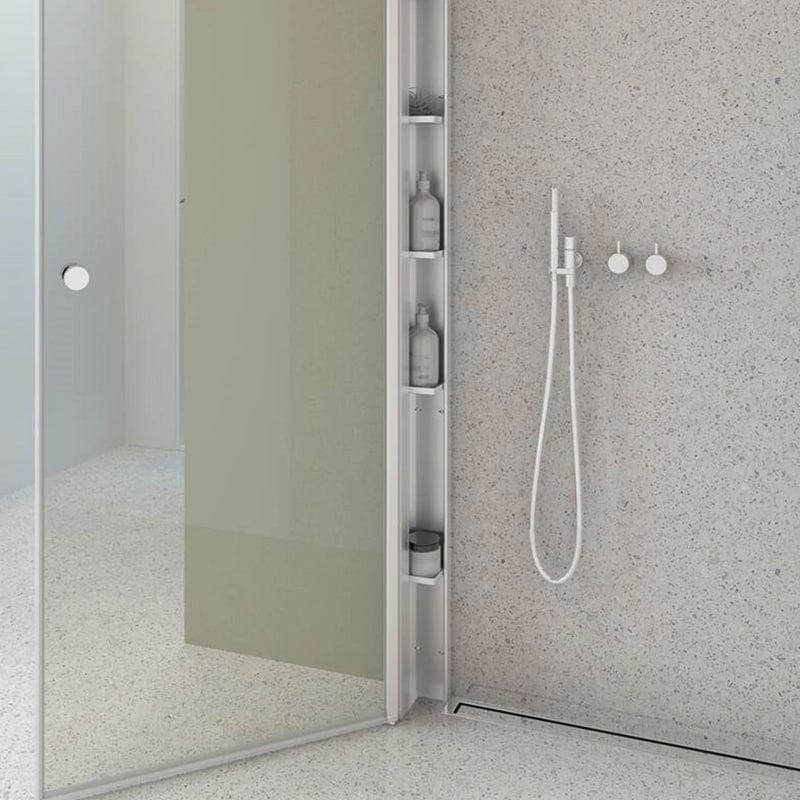 DansaniTower 200x10x10 cm, Dusjoppbevaring, 5 hyller Dansani Baderomshylle