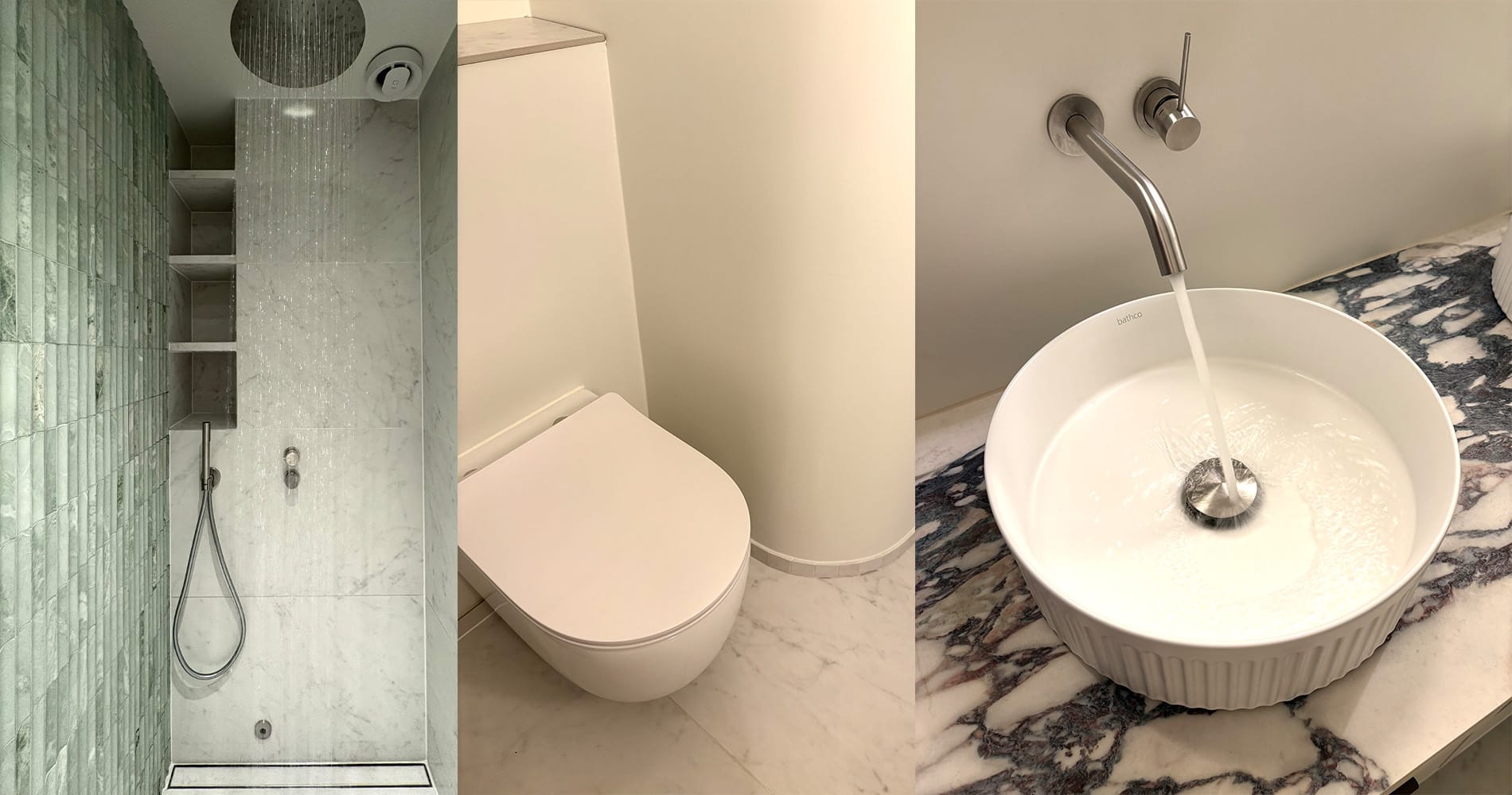 Detaljene på badet - alle produktene kjøpt på Bad.no