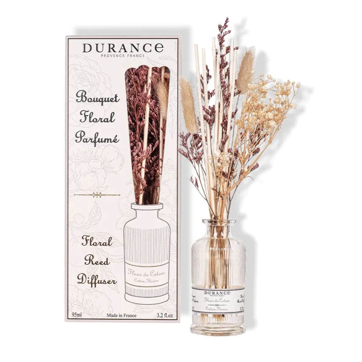 Durance Floral Duftpinner 95ml Cotton flower Durance Duftpinner TER-D42748