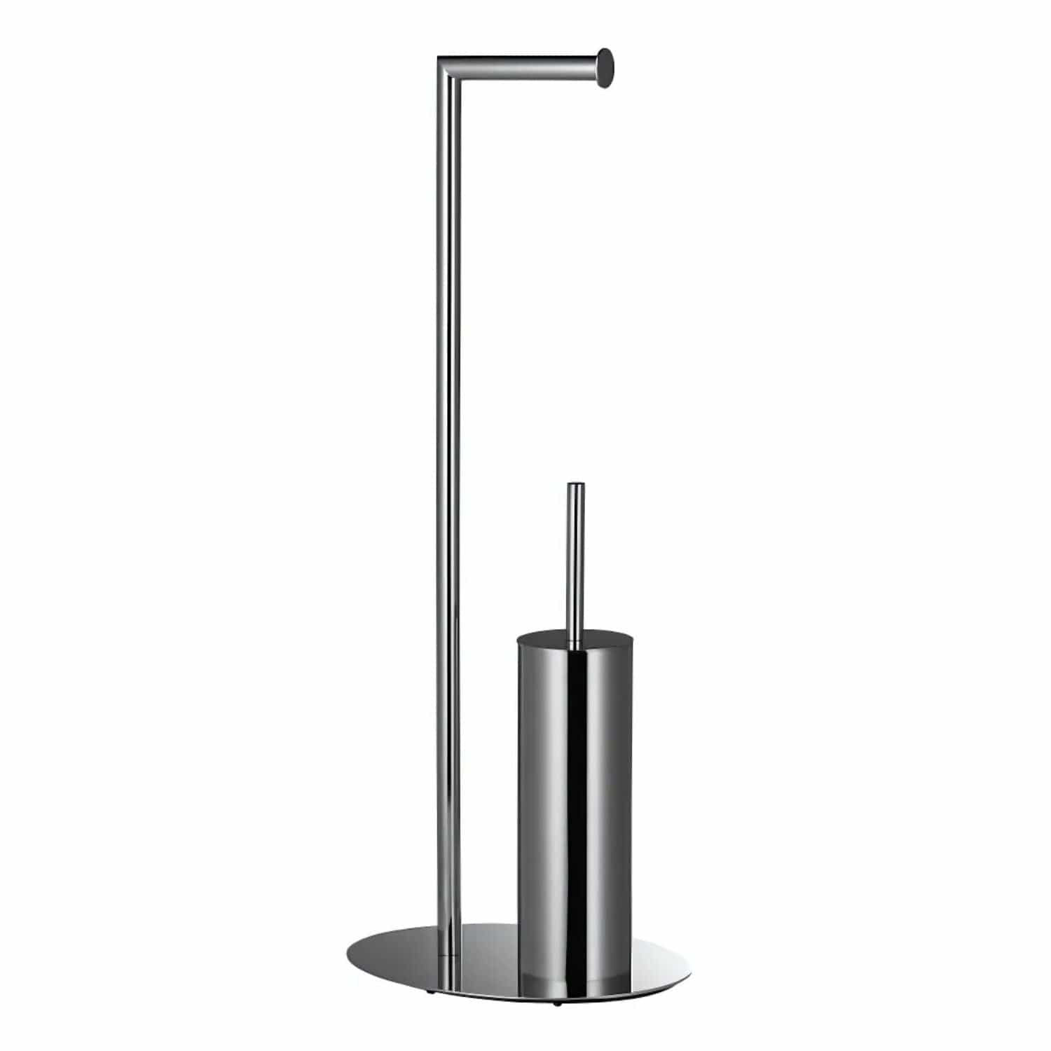 Esbada Classic toalettpapirholder med børste oval fot krom Krom Esbada Toalettrullholder CO-L403133