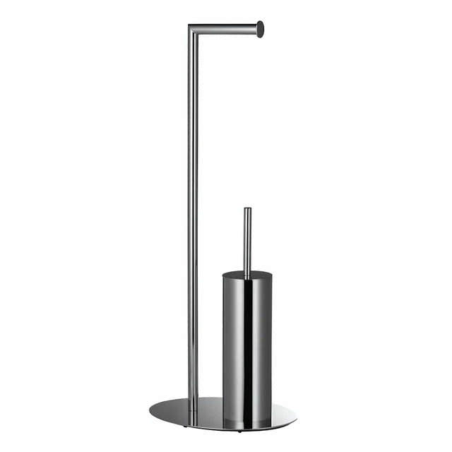 Esbada Classic Toalettrullholder med børste oval fot krom Krom Esbada Toalettrullholder CO-L403133